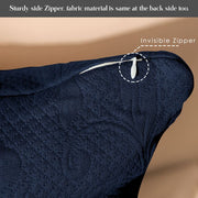 baroque textured french matelassse cushion cover with zip