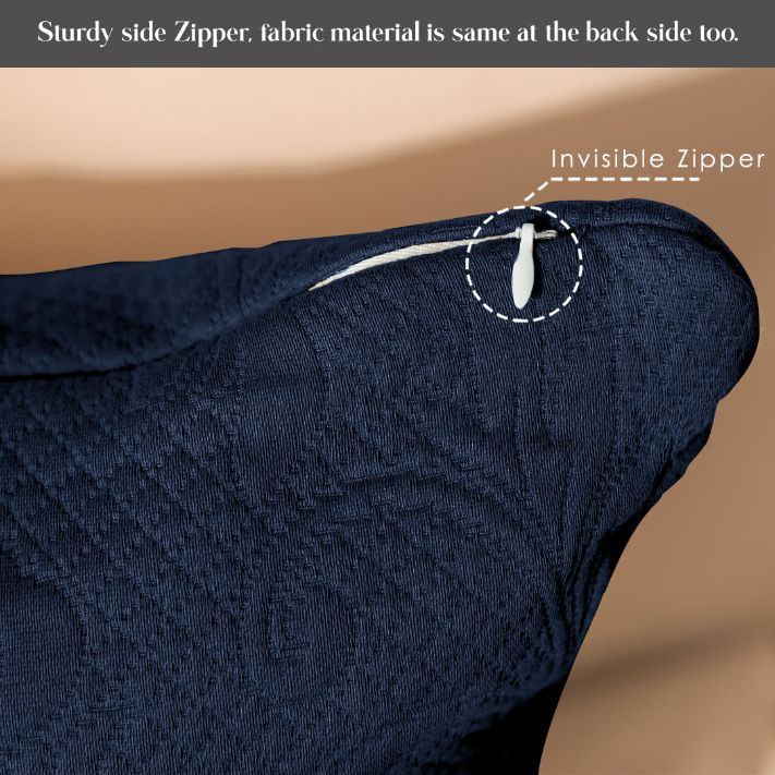 baroque textured french matelassse cushion cover with zip