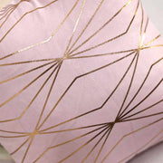 foil printed geometric cushion cover