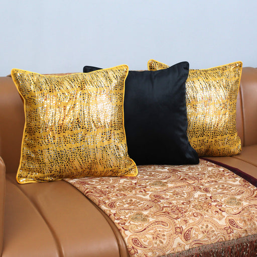 lush velvet foil speckles cushion cover set bundle of 3