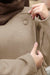 front label long winter wool coat abaya and hijaab champagne