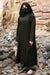 front label long winter wool coat abaya and hijaab