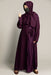 front cut crushed pleated abaya