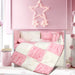 gathered sherpa baby cot set