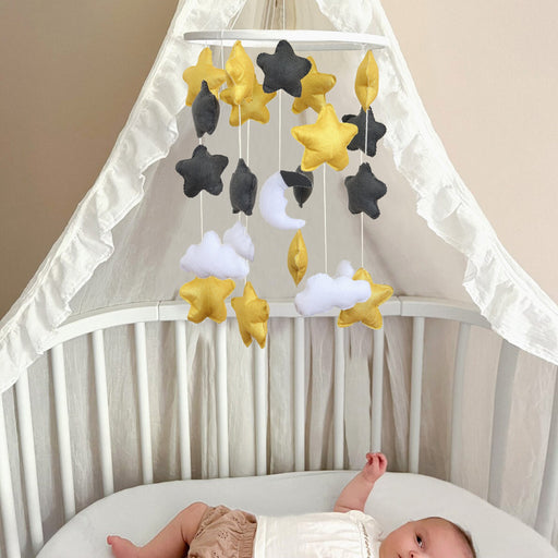 gold stars crib hanging