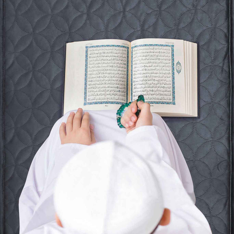 luxury velvet embossed kids prayer mat