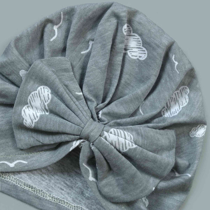 grey clouds baby turban caps bundle