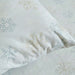 grey snowflakes bedsheet sheet pillow