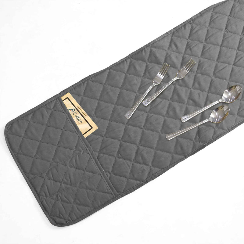 waterproof quilted microwave oven cover grey