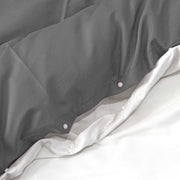 grey white reversible duvet cover set