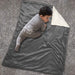 baby sherpa blankets grey 1