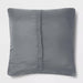 velvet quilted embroidered cushion cover grey