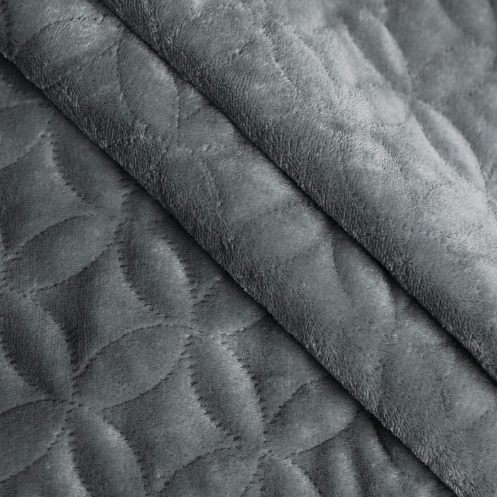 luxury fleece sofa cover grey