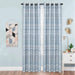 grey lines light filtering single curtain panel stitched