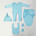 hospital bundle with romper and swaddle