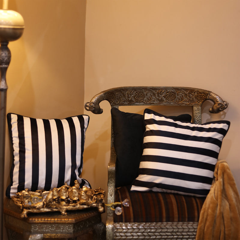 lush velvet stripes cushion cover set bundle of 5