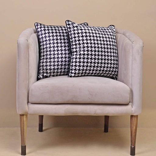 lush velvet houndstooth cushion cover