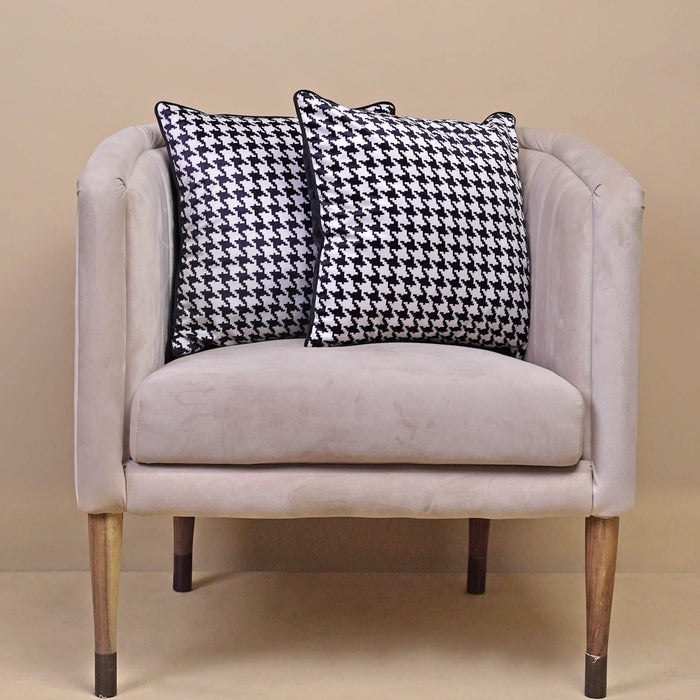 lush velvet houndstooth cushion cover