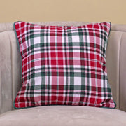 lush velvet plaid cushion cover