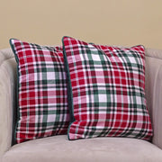 lush velvet plaid cushion cover