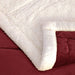 square boxes sherpa border winter comforter