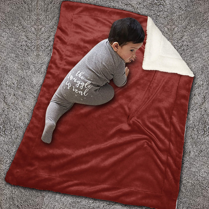 baby sherpa blankets red 1