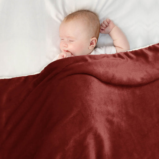 baby sherpa blankets maroon