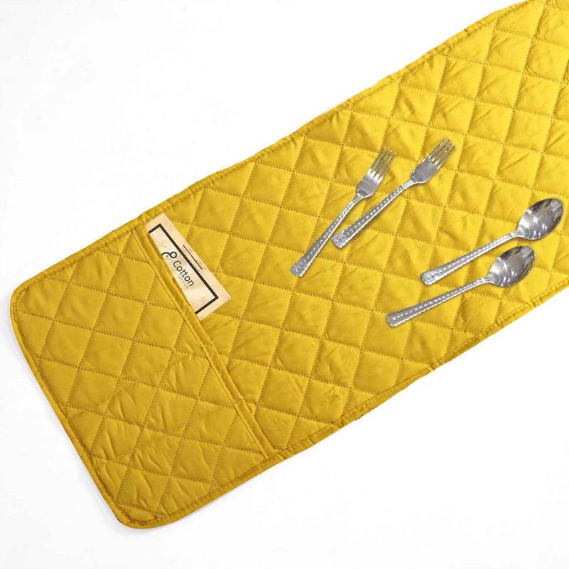 waterproof quilted microwave oven cover mustard