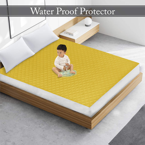 waterproof quilted mattress protectors fitted mustard