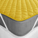 waterproof quilted mattress protectors with elastic strap mustard