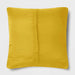 velvet quilted embroidered cushion cover mustard