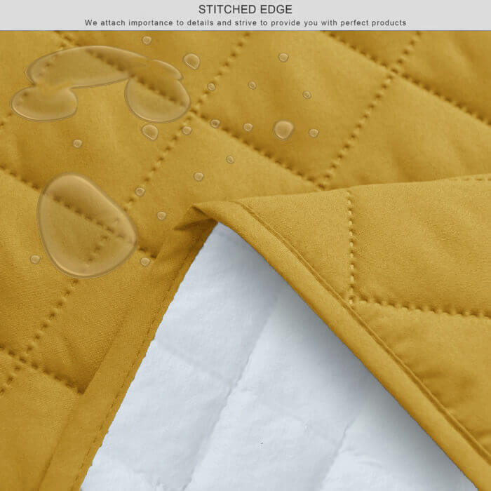 kids waterproof mattress protector fitted mustard