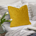 velvet quilted embroidered cushion cover mustard