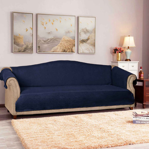 matelasse luxury textured sofa cover navy