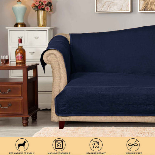 matelasse luxury textured sofa cover navy