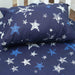 navy stars fitted sheet pillow