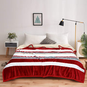 geo print embossed fleece blanket