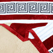 geo print embossed fleece blanket