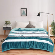 geo print embossed fleece blanket