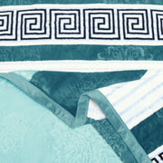 geo print embossed fleece blanket