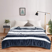 geo print embossed fleece blanket