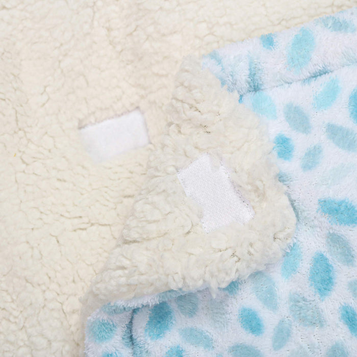 Omber Blue Leaves Sherpa Swaddle