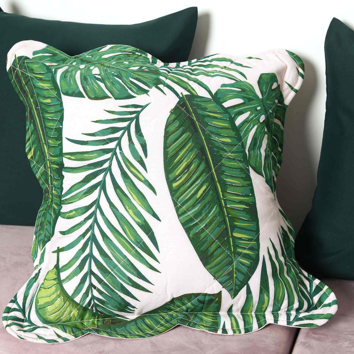 Palm Leaves Printed Cushion Covers (Bundle of 5)