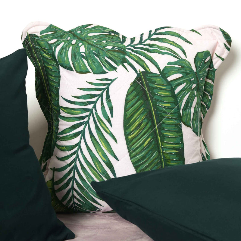 Palm Leaves Printed Cushion Covers (Bundle of 5)