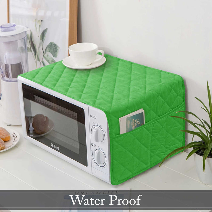 waterproof quilted microwave oven cover parrot green