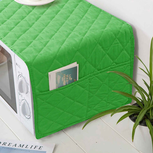 waterproof quilted microwave oven cover parrot green
