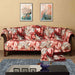 peachy monstera quilted sofa cover set