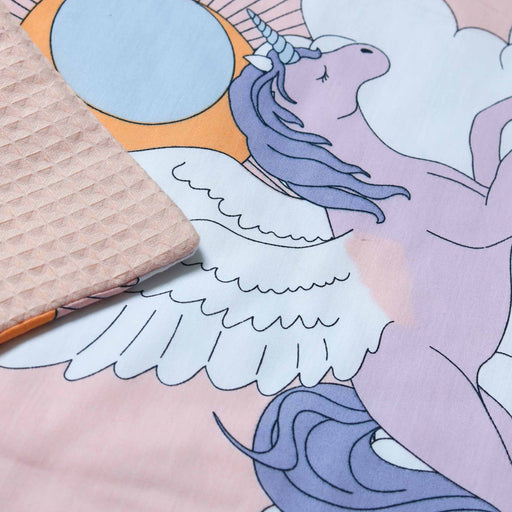 peachy unicorn waffle summer comforter