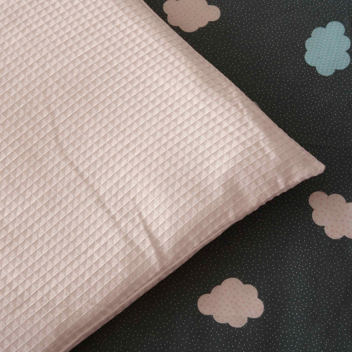 pink puffy clouds baby cot set