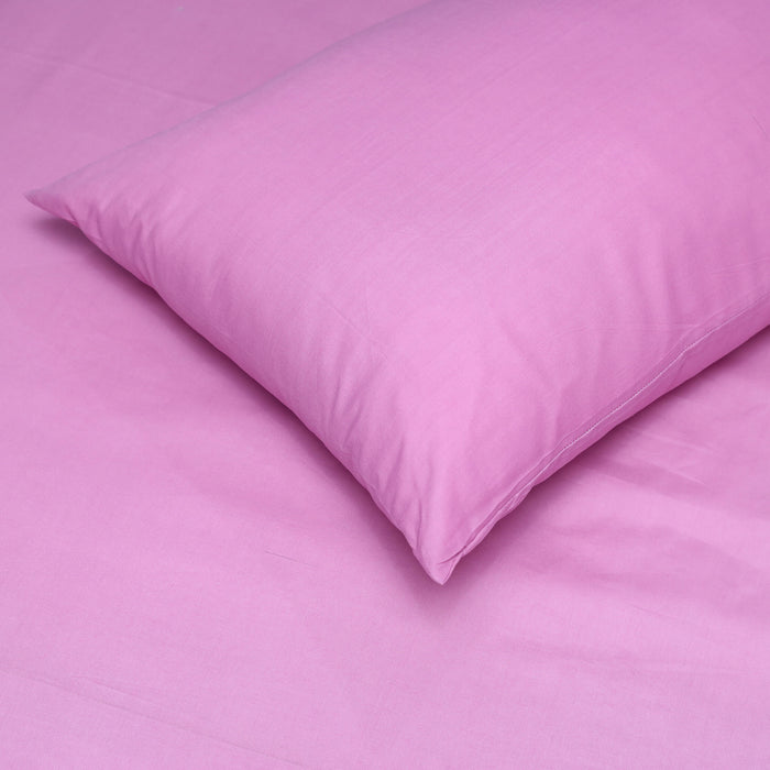 plain pink polycotton bedsheet